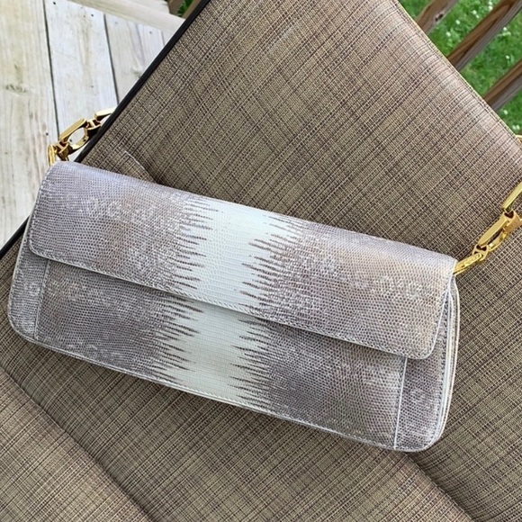 ColeHaan Purse NWOT Never used tan, cream and gold - Picture 2 of 11